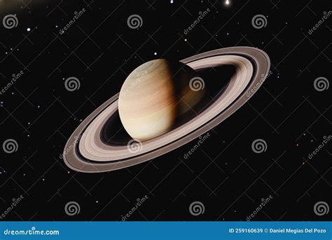 3d Illustration Planet Saturn In Outer Space Stock Illustration