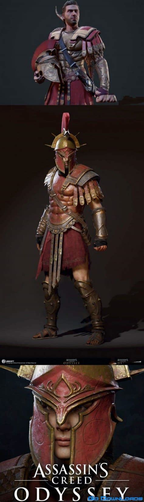 Assassin‘s Creed Odyssey Character Fan Art Spartan War Hero Realtime