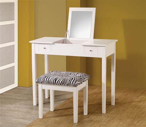 Vasagle vanity table set with 10 light bulbs and touch switch, dressing makeup table desk with large round mirror, 2 sliding drawers, 1 cushioned stool for bedroom, bathroom, white urdt11wl. White Vanity Set CO 285 | Bedroom Vanity Sets