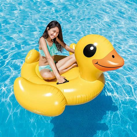 Giant 58 Inflatable Float Rubber Duck Island Swimming Pool Raft Float Toy New Other Pools And Spas