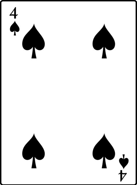 4 Of Spades Openclipart