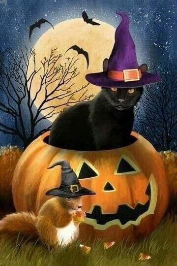 Pin By Zlatka Moljk On Fun Halloween Cat Vintage Halloween Art