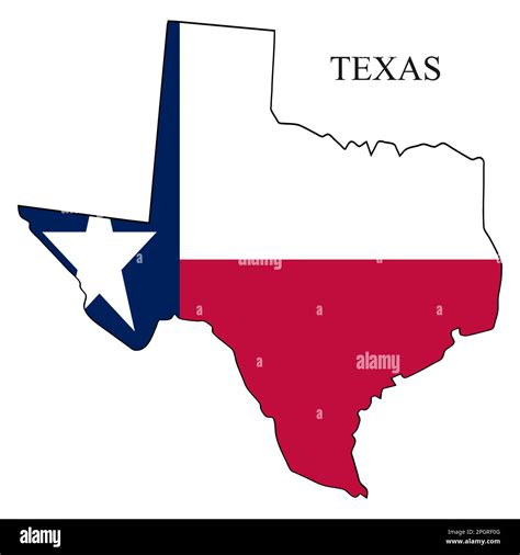 Texas Map Vector Illustration Global Economy State In America North