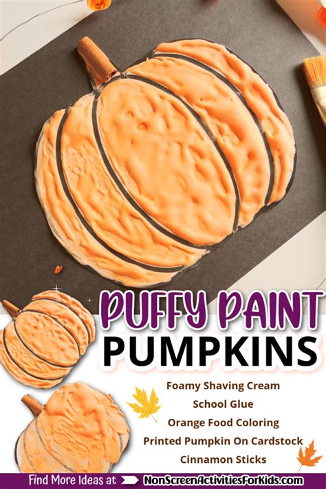 How To Make Puffy Paint Pumpkins Fun Fall Art Creation Non Screen