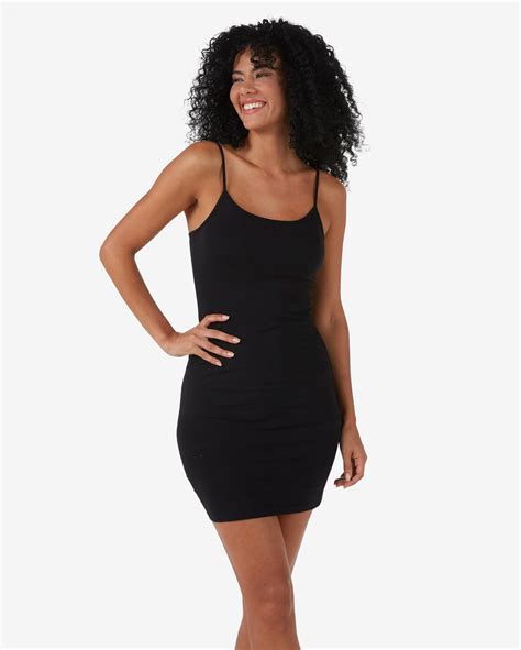 Riachuelo Vestido Curto Feminino Tubinho Alça Fina Preto Pool Basics