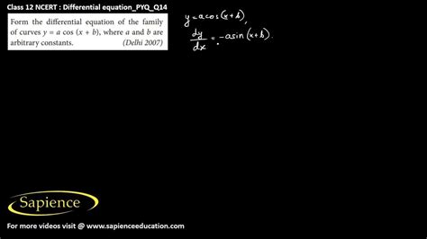 Differential Equations Cbse Pyq Q14 Youtube