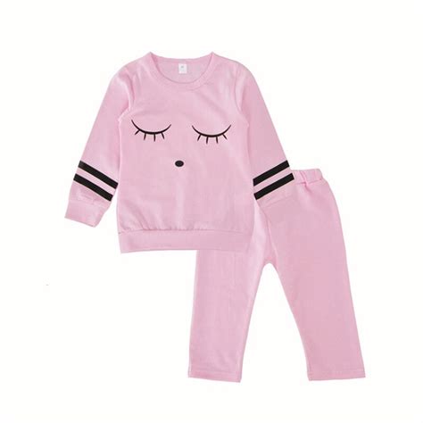 Autumn Baby Girls Clothes Pink Long Sleeve Soft 2pcs Girls Clothing Set