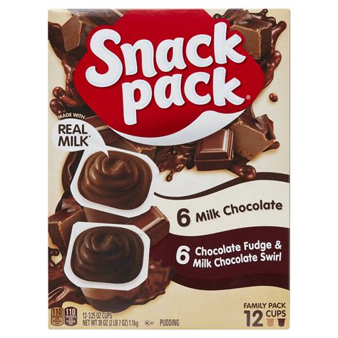 Buy Snack Pack Chocolate Fudge Milk Chocolate Swirl And Chocolate Pudding