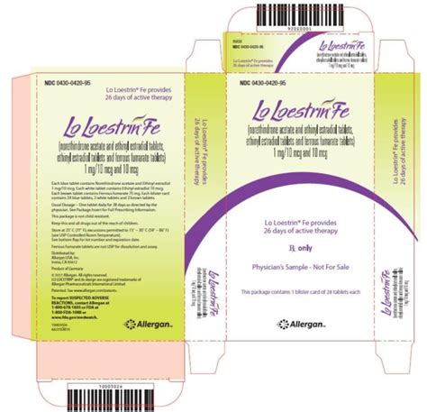 Lo loestrin fe is an oral contraceptive (birth control) that prevents pregnancy. Loestrin 24 Fe - FDA prescribing information, side effects and uses