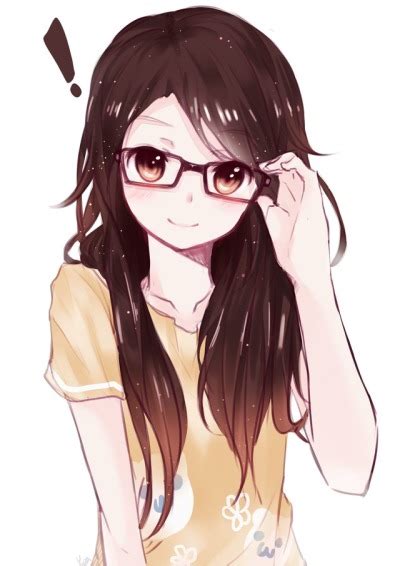 Cute Anime Girl With Glasses And Headphones Anime