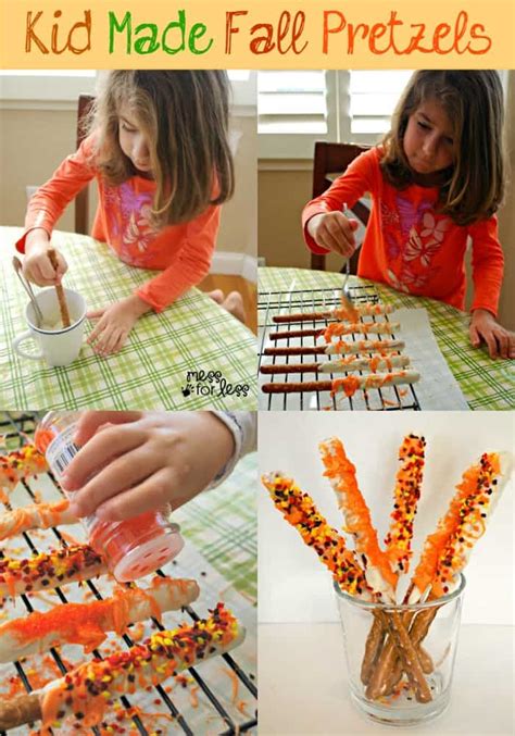 Fall Snack Hand Dipped Fall Pretzels Mess For Less