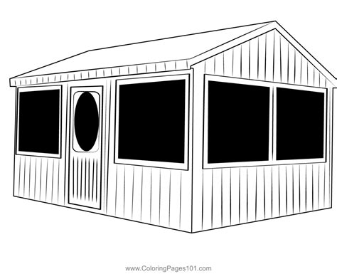 Small Storage Shed Coloring Page For Kids Free Sheds Printable