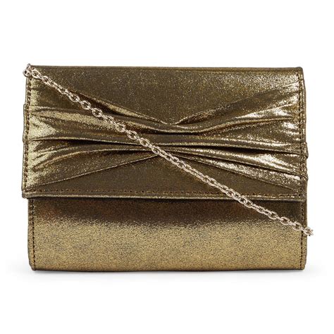 Dark Gold Flap Over Clutch Bag 3096930 Emily Moon