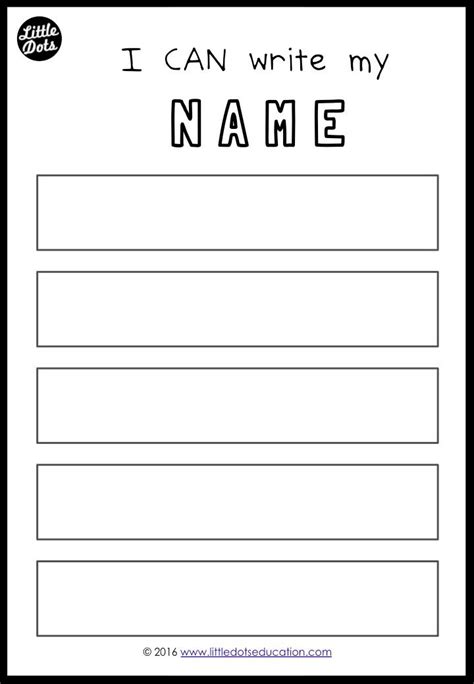 Free Printable Writing Name Practice Template