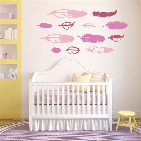 Woodland Feathers Wall Decal Baby Room Wall Stickers Nursery Wall