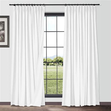 Twopages Natural Linen Curtains Paper White Pinch Pleated