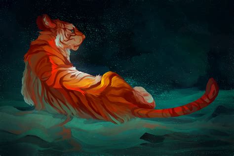 4k Big Cats Painting Art Tigers Hd Wallpaper