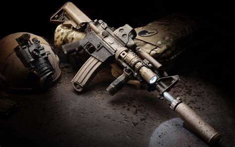 Free Download Assault Rifle Weapon Gun Military Police Wallpaper