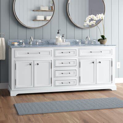Features one fixed shelf and 2 drawers. 68 Inch Double Vanity | Wayfair