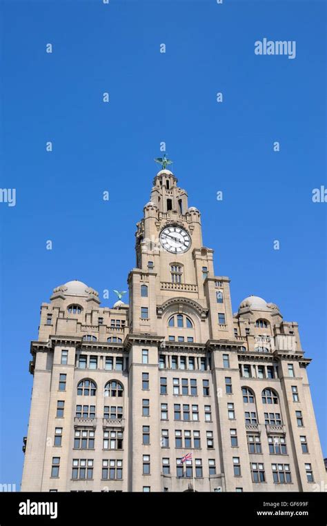 The Royal Liver Building Clock Tower And Liver Bird At Pier Head
