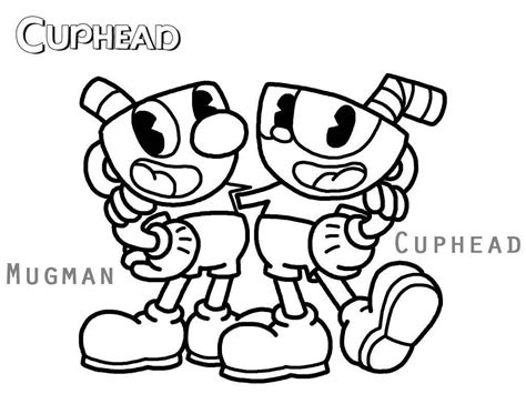 Cuphead Y Mugman Para Colorear Imprimir E Dibujar Coloringonlycom