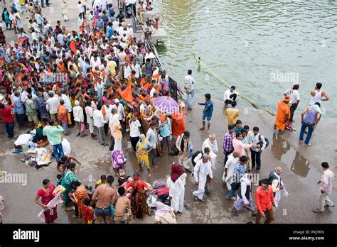 Crowd Of Hindu Devotees For Taking Holy Dip In Kumbha Mela At Nashik