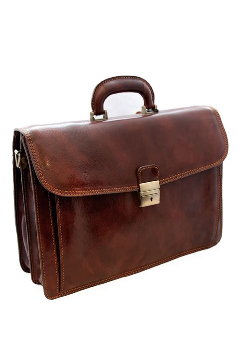Mantua Italian Leather Briefcase Accessories Leather Goods