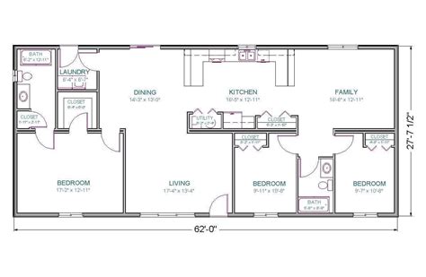 1100 Sq Ft Ranch House Plans Planskill 6 Cosy 1700 Square Foot Ranch