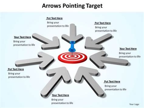 Strategy Diagram Arrows Pointing Target Consulting Diagram