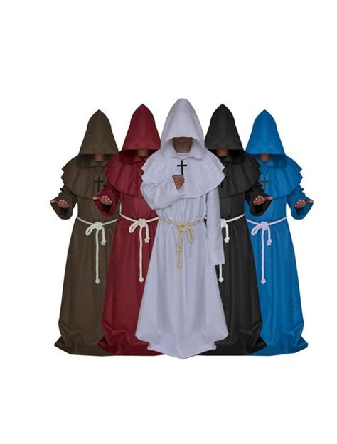 Buy Medieval Monk Robe Priest Robe Halloween Cosplay Costume Cloak