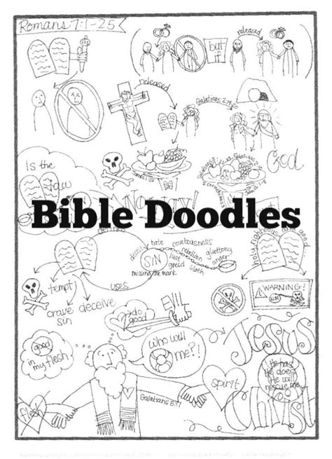 Bible Doodle Study Packet For Romans 7 8 Etsy