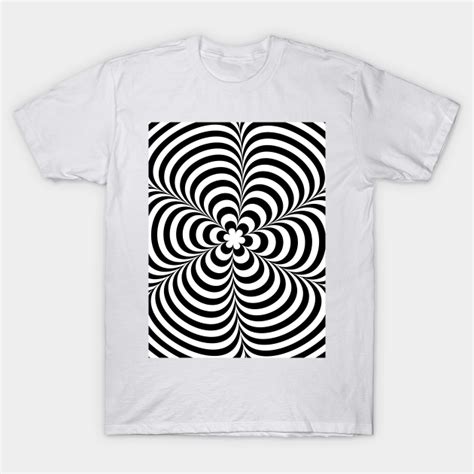 Modern Black White Geometric Optical Illusion Optical Illusion T Shirt TeePublic