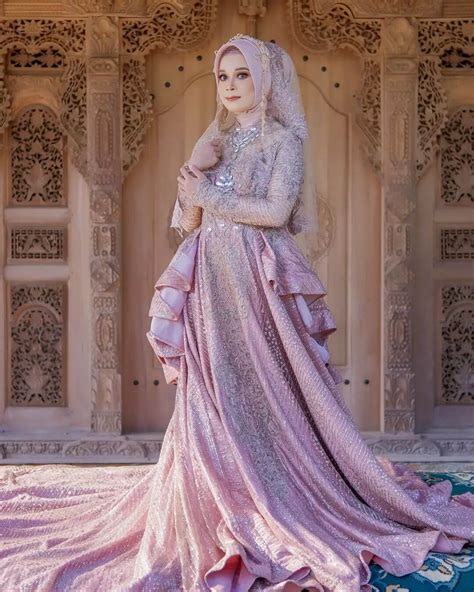 Pink Gown With Hijab Ng