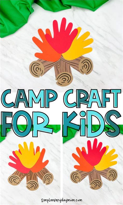 Handprint Campfire Craft For Kids Free Template Campfire Craft