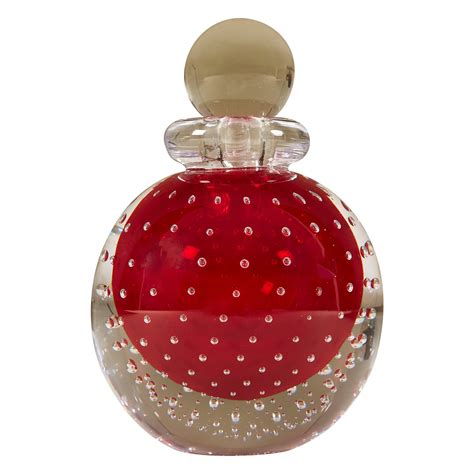 Large Red And Amber Murano Perfume Bottle For Sale At 1stdibs