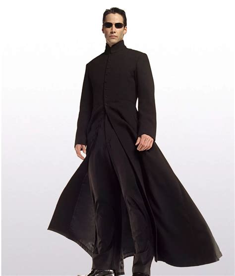 Matrix Coat Neo Keanu Reeves Black Trench Coat