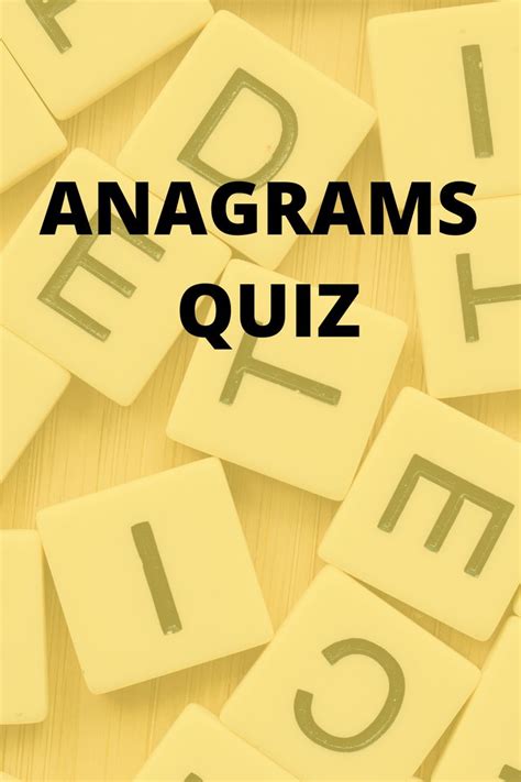 The Words Anagrams Quiz Surrounded By Scrabble Letters