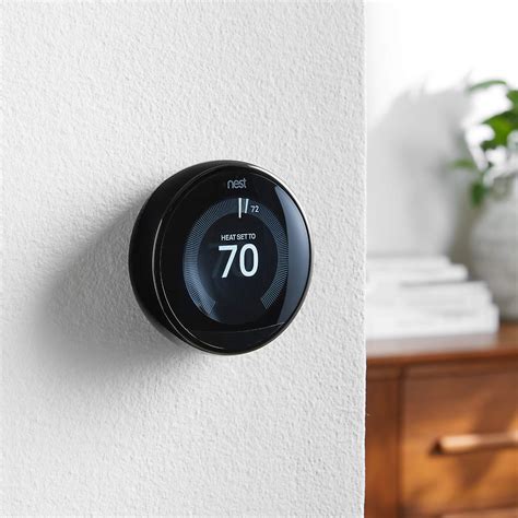 Nest Mirrored Black Thermostat Reviews Crate Barrel