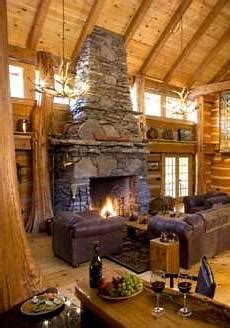 This couple finished the exterior of their cabin working only weekends in just 5 months. Standout Log Home Fireplaces...Bold and Breathtaking!