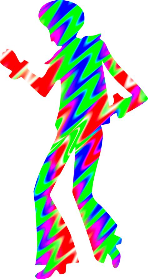Clipart Colourful Disco Dancer 5