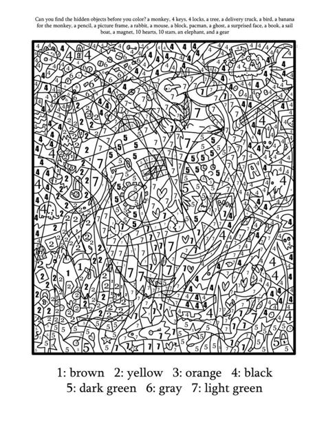Color By Number Disney Coloring Pages