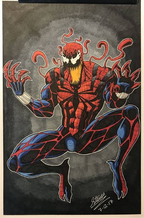 Ben Reilly As Spider Carnage Spider Carnage Spiderman Spiderman Art
