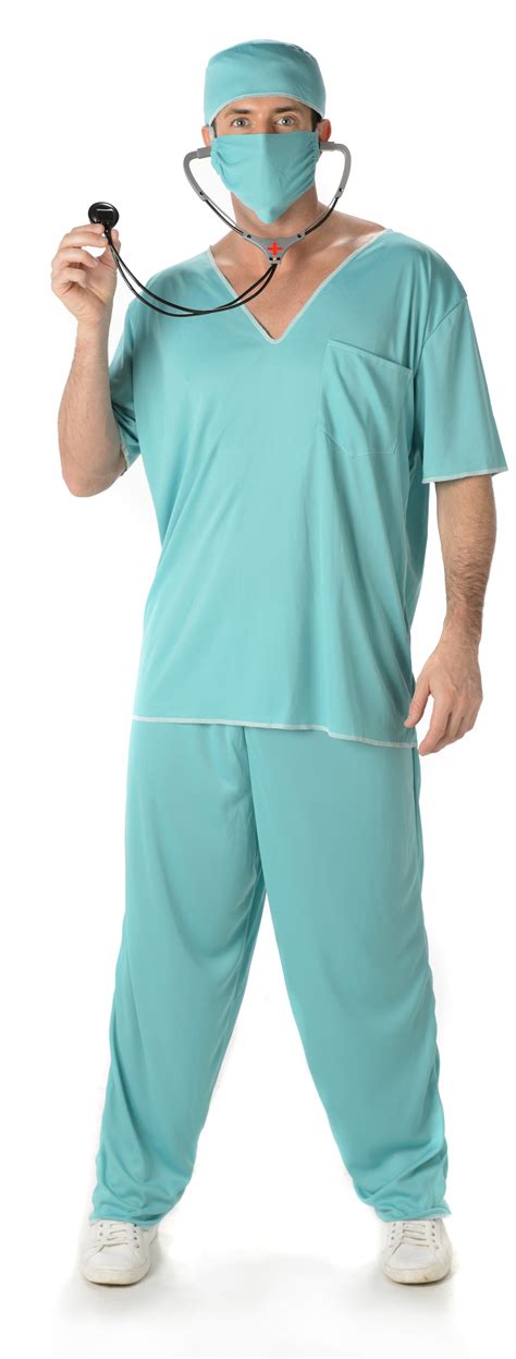 Doctor Mens Fancy Dress Hospital Surgeon Medical Uniform Adults Costume Outfit Ebay