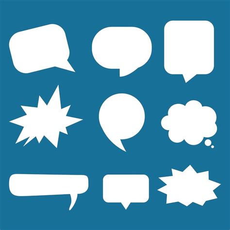 Premium Vector Speech Bubble Set Of Different Shape Vector