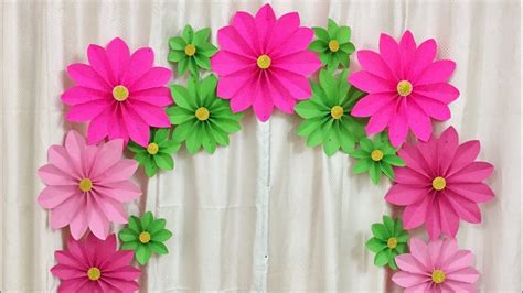 Very Easy Paper Flower Decoration At Home Decoration Ideas For Any