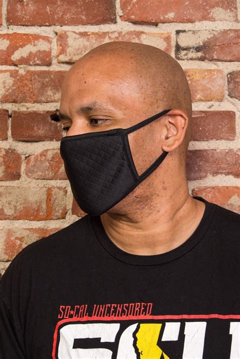 4 Pack Black Cloth Face Mask 3 Layers Soft Fabric Etsy