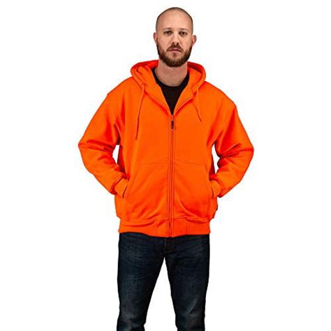 Trailcrest Orange Safety Full Zip High Visibility Thick Fleece Hooded