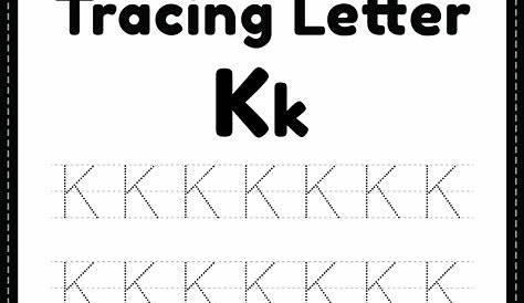 trace letter k worksheet
