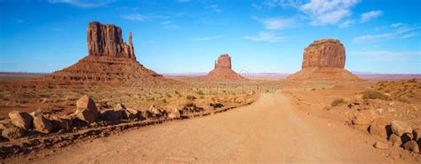 The Scenic Drive In The Monument Valley Usa Stock Image Image Of