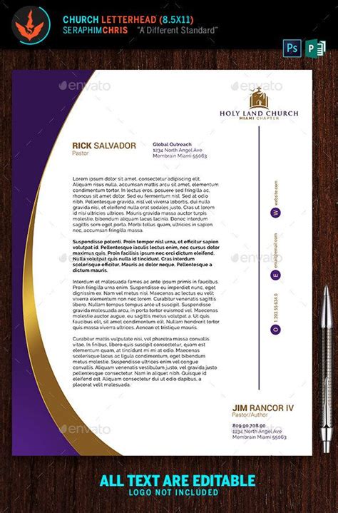 Looking for 9 church letterhead templates free sample example format? Royal Church Letterhead Template This file can be used for ...